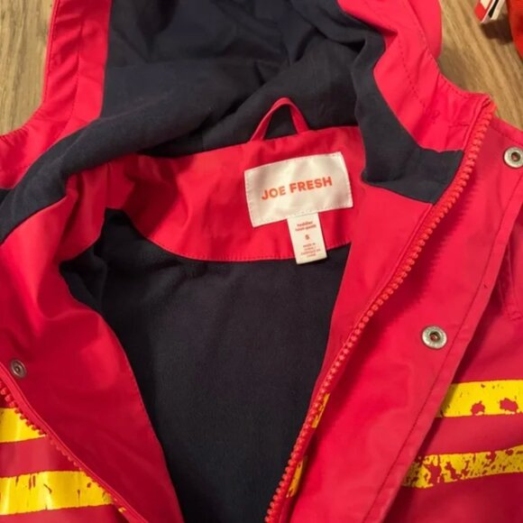 Firefighters bundle! rain jacket, backpack, slippers size 5T -7T, PJ size 5-6T - Picture 8 of 16